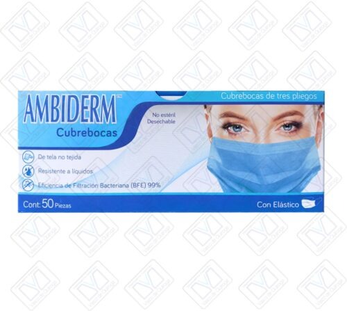Cubrebocas AZULES Ambiderm
