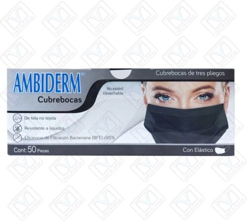 Cubrebocas NEGROS Ambiderm