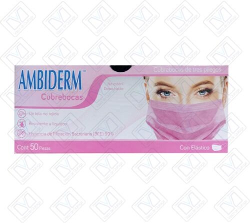 Cubrebocas ROSAS Ambiderm