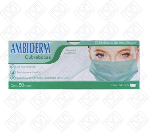 Cubrebocas VERDES Ambiderm