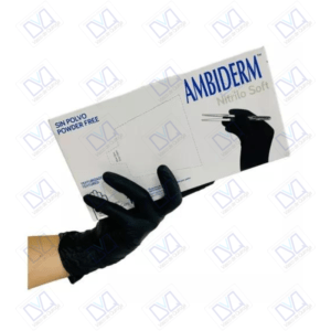 Guantes de Nitrilo Ambiderm Negros